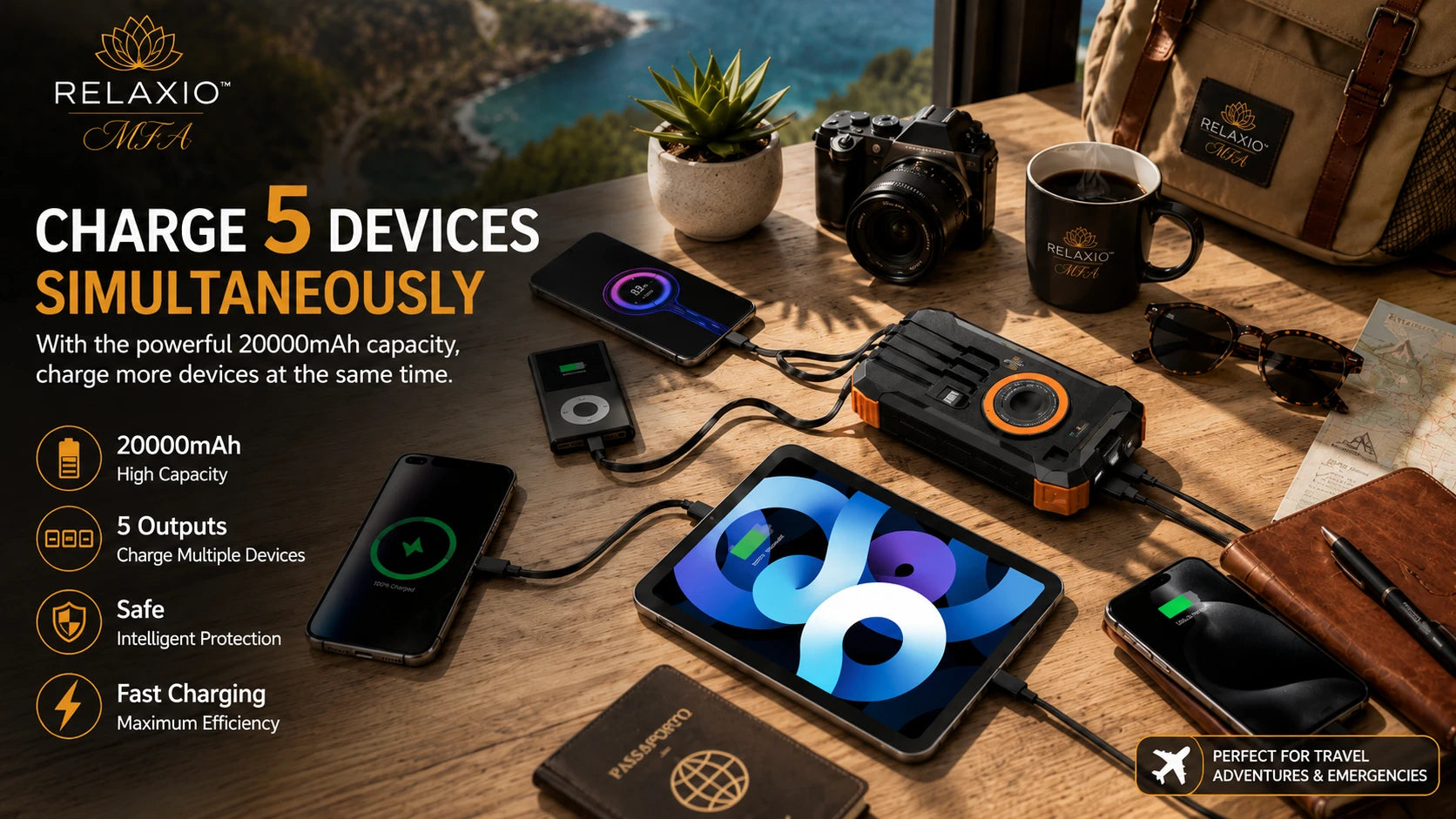 RELAXIO TravelCharge™ 20000 Outdoor Kit