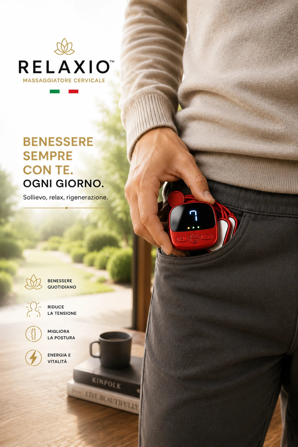 Relaxio™ – Sollievo Immediato per Collo, Cervicale e Tensioni Muscolari